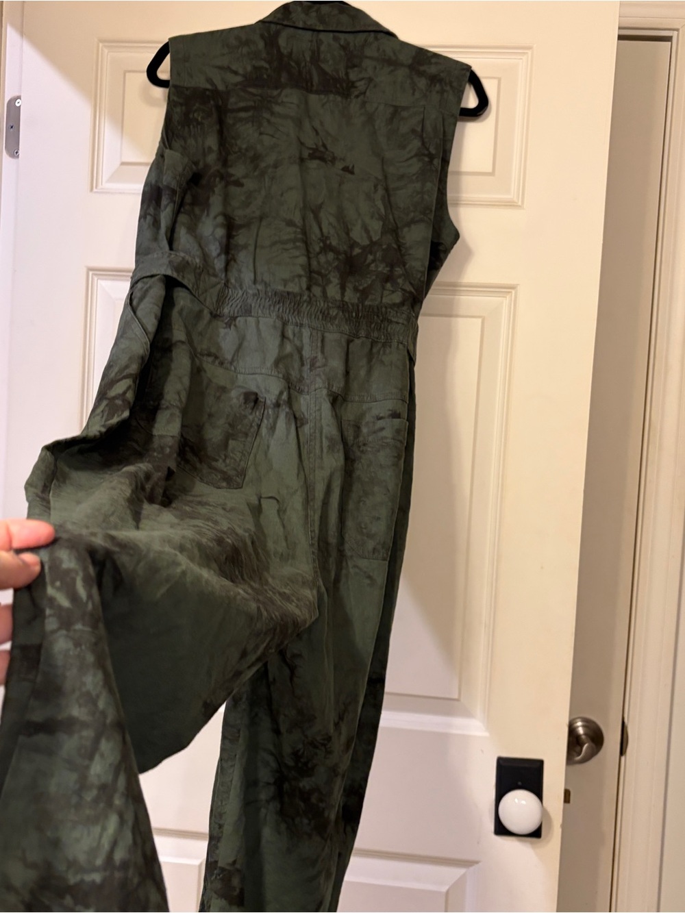 Wild Fang Sleeveless Olive and Black Tie-Dye Jumpsuit Large $40 - Picture 6 of 15
